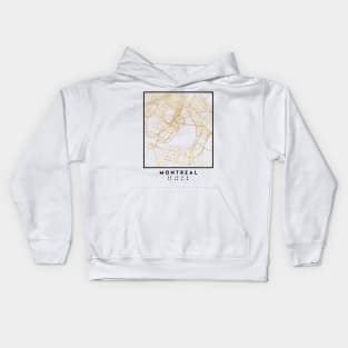 MONTREAL CANADA CITY STREET MAP ART Kids Hoodie